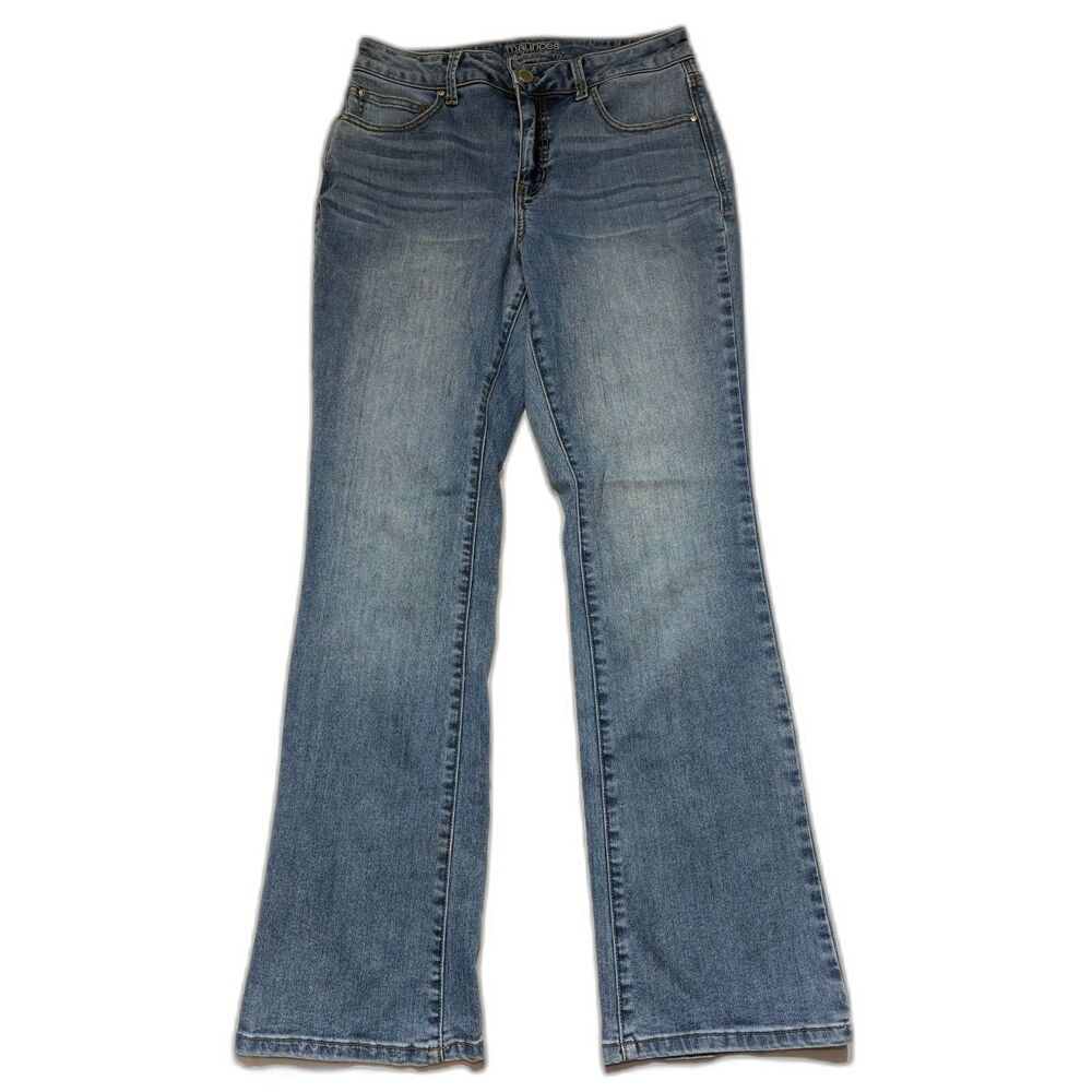 Maurices Classic Curvy High Rise Bootcut Stretch Jeans Medium Wash Denim Sz 8